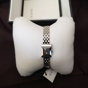Gucci g-frame silver ladies watch